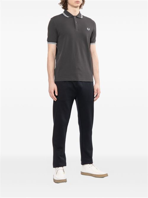 Polo uomo M3600 manica corta antracite/celeste FRED PERRY | M360009B